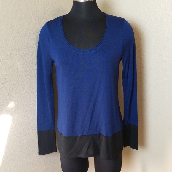 Vince Color Block Blouse Long Sleeve - Picture 1 of 4